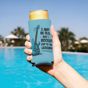 Rafraîchisseur Pour Canette Slim Guitare vintage Retro Rock Legend Musique nostalgi