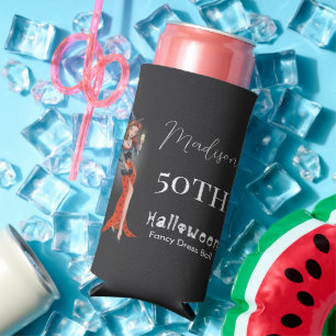 Rafraîchisseur Pour Canette Slim Halloween 50 ème fête d'anniversaire de femme