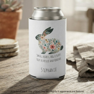 Rafraîchisseur Pour Canette Slim Hommage au Lapin de Prairie Florale Pastel Amoureu