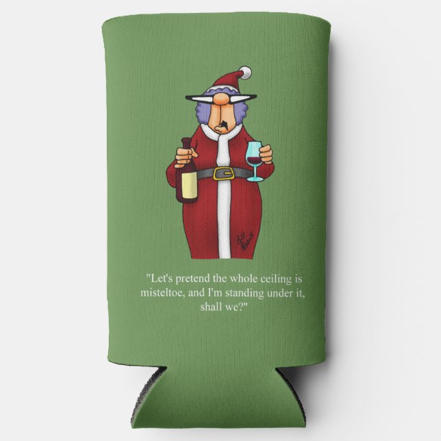 Rafraîchisseur Pour Canette Slim Humour de Noël peut refroidir cadeau (Recto)