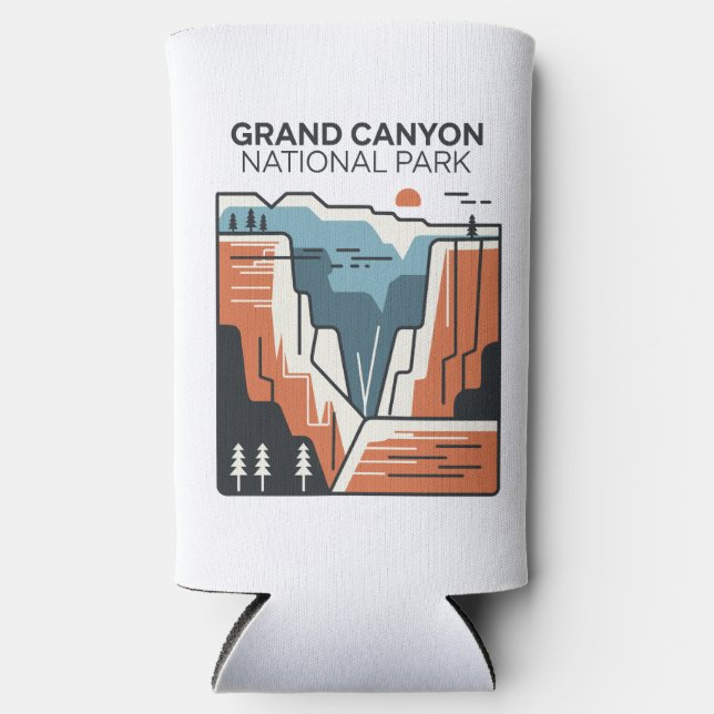 Rafraîchisseur Pour Canette Slim Illustration Abstraite du parc national du Grand C (Recto)