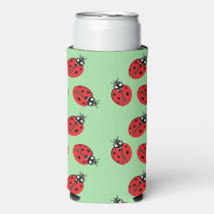 Rafraîchisseur Pour Canette Slim Illustration de la poule rouge vert clair
