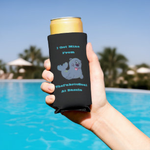Rafraîchisseur Pour Canette Slim J'ai obtenu le mien de The Fabric Seal chez Zazzle