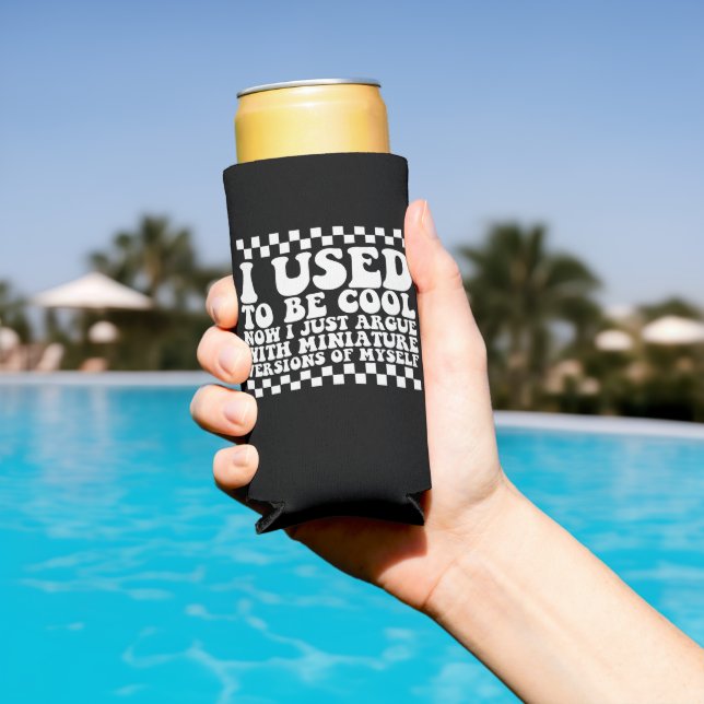 Rafraîchisseur Pour Canette Slim J'Étais Cool Maintenant Je Parle De Miniature (Piscine in situ)