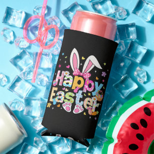 Rafraîchisseur Pour Canette Slim Joyeuses Pâques 2026 Lapin Mignon