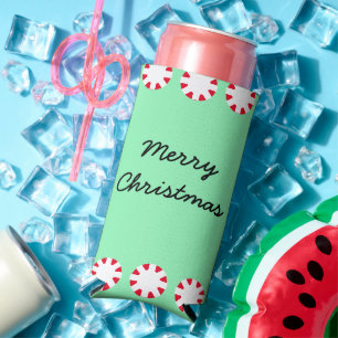 Rafraîchisseur Pour Canette Slim Joyeux Noël Drôle Citation Peppermenthe vert
