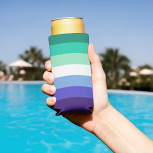 Rafraîchisseur Pour Canette Slim La palette de drapeau des hommes gays trans-inclus