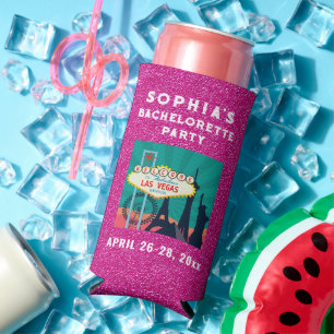 Rafraîchisseur Pour Canette Slim Las Vegas Bacherolette Party Favoriser la Parties