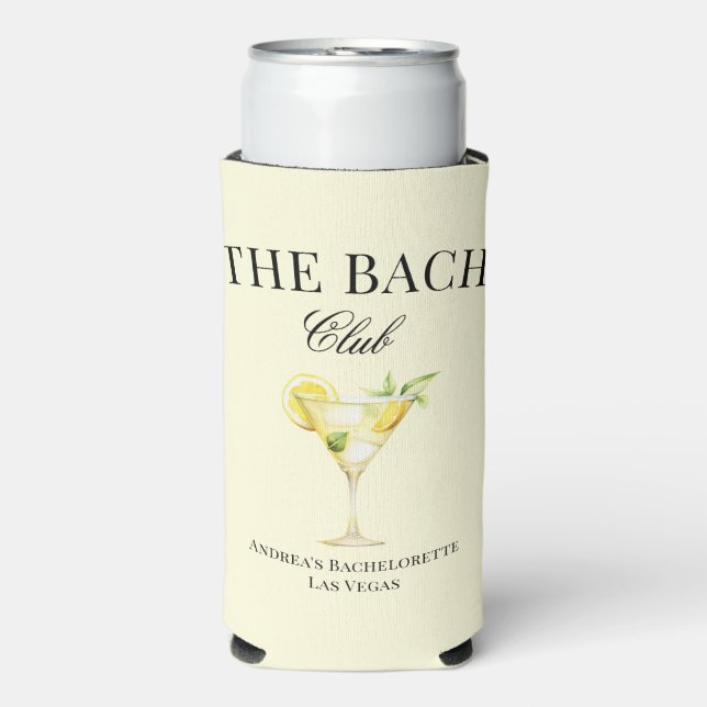 Rafraîchisseur Pour Canette Slim Le Bach Lemon Cocktail Luxury Social Club (Seltzer Recto)