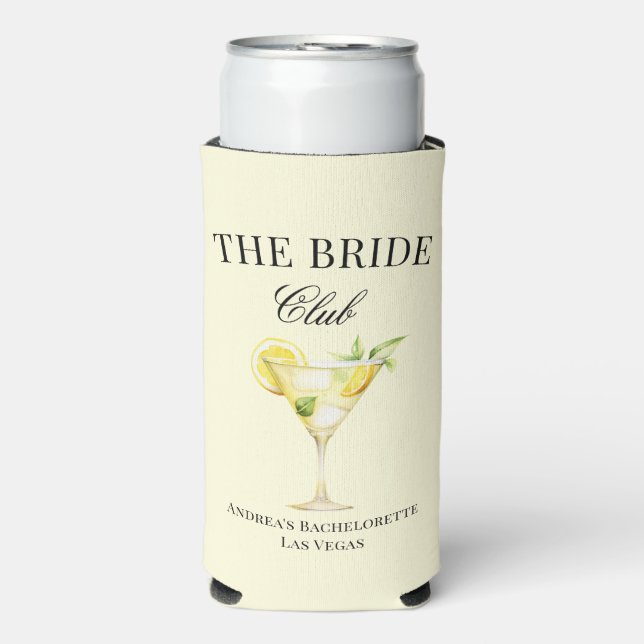 Rafraîchisseur Pour Canette Slim Le Cocktail Bride Lemon Luxury Social Club (Seltzer Recto)