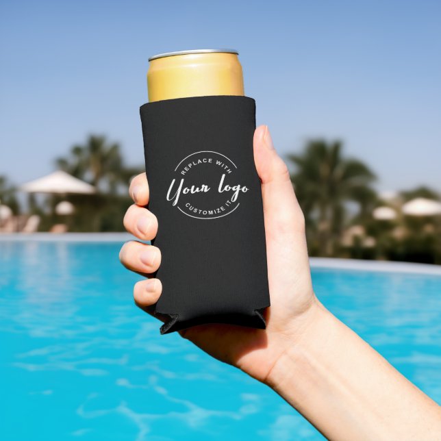 Rafraîchisseur Pour Canette Slim Logo d'entreprise personnalisé QR code site Web pr (Piscine in situ)