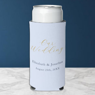 Rafraîchisseur Pour Canette Slim Mariage Bleu Opulent