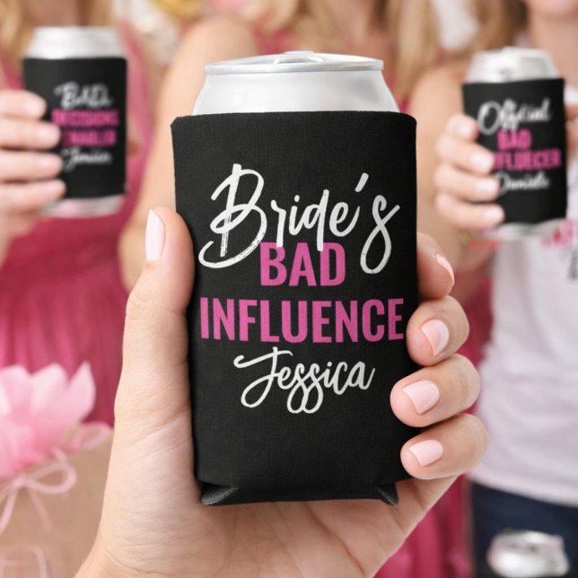 Rafraîchisseur Pour Canette Slim Mauvaise Influence de la Mariée Fête de Bacheloret (Créateur téléchargé)