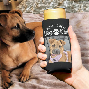 Rafraîchisseur Pour Canette Slim MEILLEUR PÈRE DE CHIEN AU MONDE 2 Photos Empreinte
