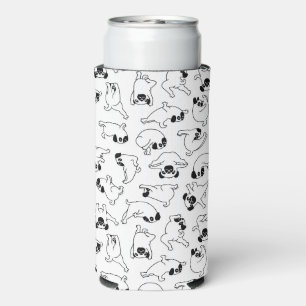Rafraîchisseur Pour Canette Slim mignon chien de chien de chien de chien motif blan