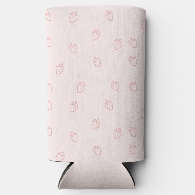 Rafraîchisseur Pour Canette Slim Minimalisme de la Fraise (Recto)