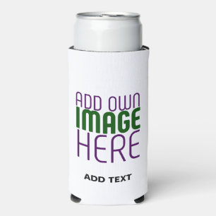 RAFRAÎCHISSEUR  POUR CANETTE SLIM MODÈLE DE TEXTE D'IMAGE BLANCHE SIMPLE MODERNE