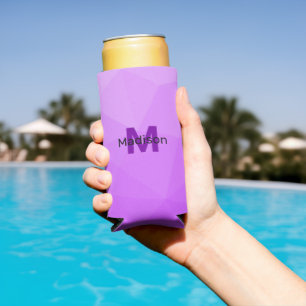 Rafraîchisseur Pour Canette Slim Monogramme à motif géométrique en maille ombré vio