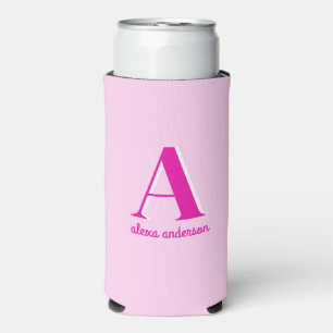 Rafraîchisseur Pour Canette Slim Monogramme Dolly Rétro Rose chaud