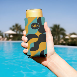 Rafraîchisseur Pour Canette Slim Motif Abstrait monogramme personnalisé