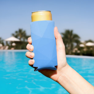 Rafraîchisseur Pour Canette Slim Motif de maillage géométrique dégradé bleu clair