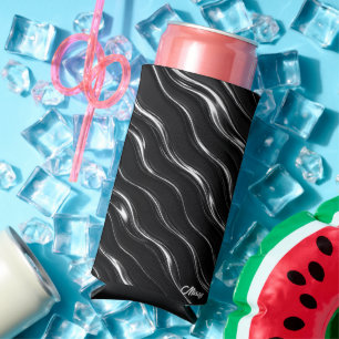 Rafraîchisseur Pour Canette Slim Motif de mouvement Chrome liquide Mode féminine