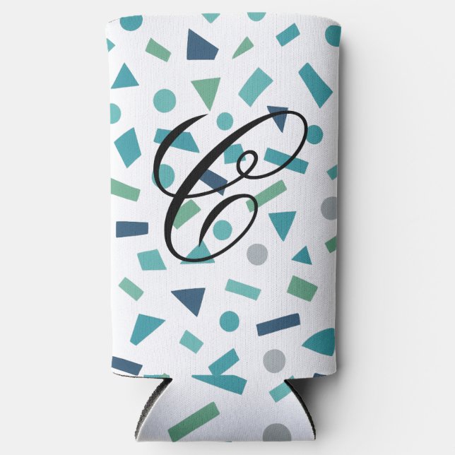 Rafraîchisseur Pour Canette Slim Motif géométrique rétro - 80s Memphis Style Design (Recto)