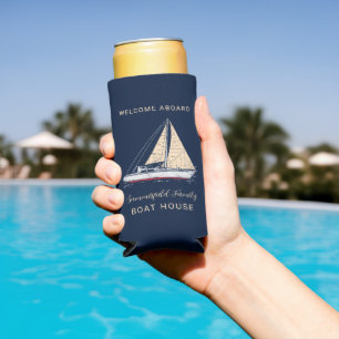 Rafraîchisseur Pour Canette Slim Nautical Family Reunion Boîtier Maison Voilier Per