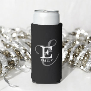Rafraîchisseur Pour Canette Slim Nom élégant unique et typographie de monogramme No