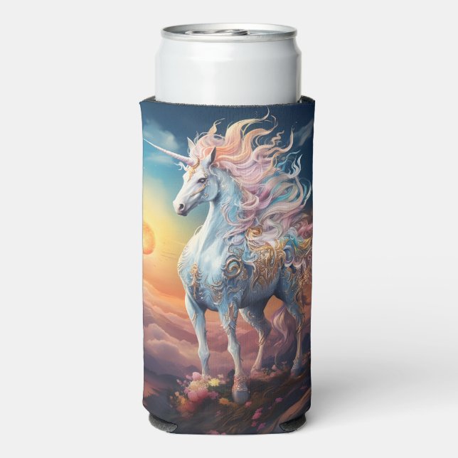 Rafraîchisseur Pour Canette Slim Nom personnalisé belle licorne (Seltzer Verso)