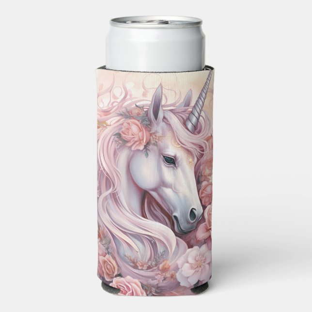 Rafraîchisseur Pour Canette Slim Nom personnalisé belle licorne (Seltzer Verso)