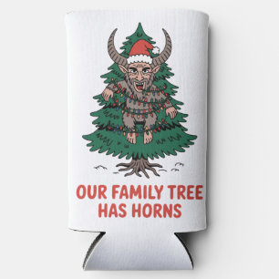 Rafraîchisseur Pour Canette Slim Notre arbre généalogique a des cornes Funny Krampu