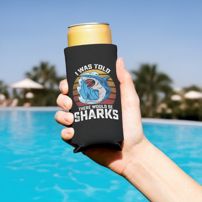 Rafraîchisseur Pour Canette Slim On M'A Dit Qu'Il Y Aurait Des Requins (Piscine in situ)