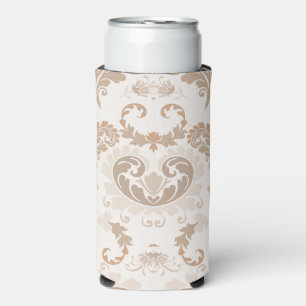 Rafraîchisseur Pour Canette Slim Paisley en beige esthétique moderne Tan Brown