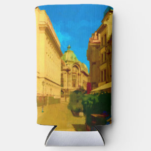 Rafraîchisseur Pour Canette Slim Pallace Bucarest peinture numérique Art Imprimer