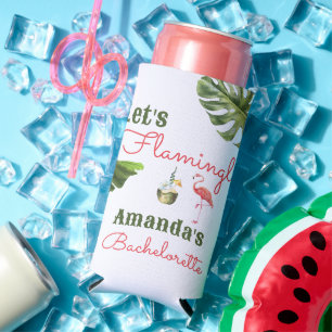 Rafraîchisseur Pour Canette Slim Palm Springs Dernière Flamingle Bachelorette Party