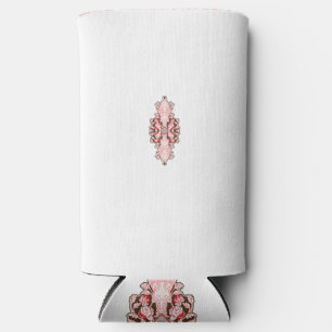 Rafraîchisseur Pour Canette Slim papier peint design d'intérieur fleurs rouges, dos