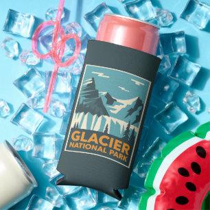 Rafraîchisseur Pour Canette Slim Parc national du Glacier vintage