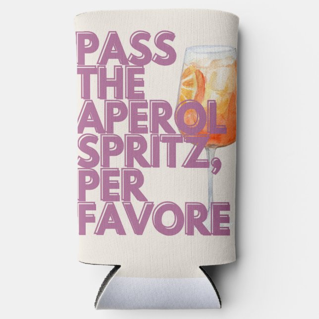 Rafraîchisseur Pour Canette Slim Passez l'impression Aperol Spritz | Cocktail itali (Recto)