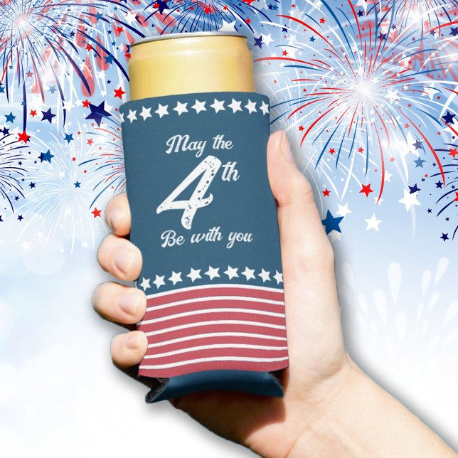 Rafraîchisseur Pour Canette Slim Patriotique, drôle, 4 juillet (Créateur téléchargé)