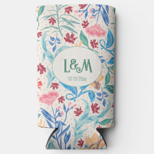 Rafraîchisseur Pour Canette Slim Peach Polka Motif Monogramme