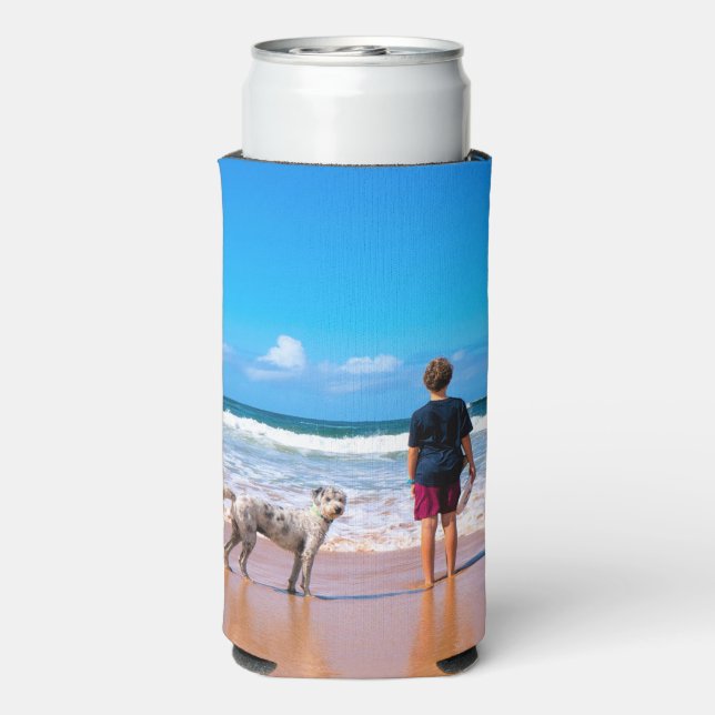 Rafraîchisseur Pour Canette Slim Photo personnalisée peut refroidir vos animaux Pho (Seltzer Verso)