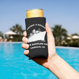 Rafraîchisseur Pour Canette Slim Porte-canette personnalisé Lake Bachelor Party