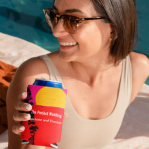 Rafraîchisseur Pour Canette Slim Poster rétro mariage Summer Beach