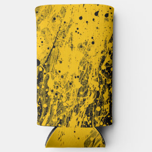 Rafraîchisseur Pour Canette Slim Projections de peinture noire et jaune