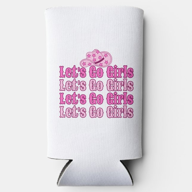 Rafraîchisseur Pour Canette Slim Retro Cowgirl Pink Bride Seltzer Can Cooler (Recto)