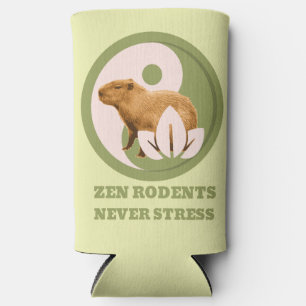 Rafraîchisseur Pour Canette Slim Rongeurs Zen N'Ont Jamais De Stress Humour Capybar