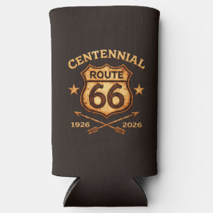 Rafraîchisseur Pour Canette Slim Route 66 Centenaire Bouclier 100 Ans