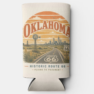 Rafraîchisseur Pour Canette Slim Route 66 de l'Oklahoma Humeur de voyage sur la pla