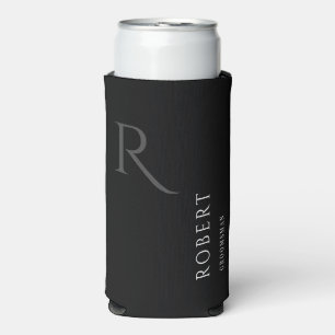 Rafraîchisseur Pour Canette Slim Simple Groomsman Monogram Nom Mariage